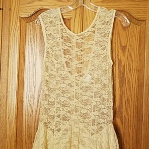 Free People Cream Colored Lace Dress